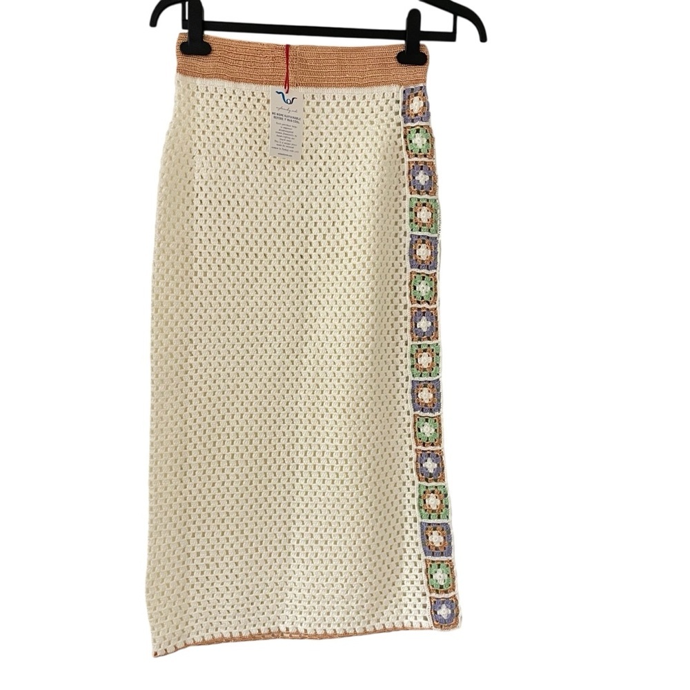 MY BEACHY SIDE Maxi Crochet Skirt SS23CS14 ECR Resort Wear Beach Walking NWT - Picture 4 of 12